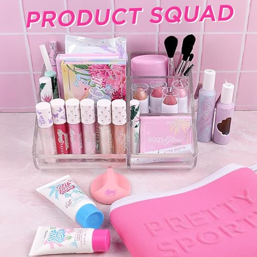 Petite 'n Pretty "Amazon Exclusive" Glow Basics Natural Makeup Starter Gift Set for Kids, Tweens & Teens for Eyes, Cheeks & Lips- Clean, Non Toxic