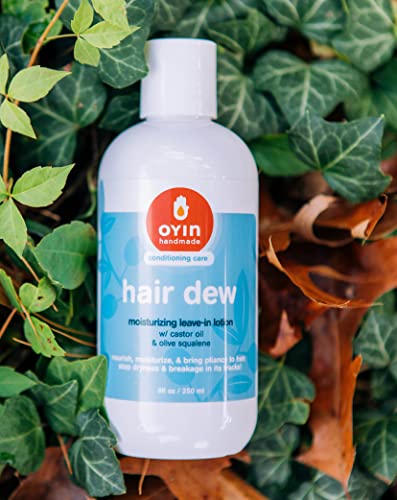 Oyin Handmade Hair Dew Daily Quenching Hair Lotion with Castor Oil and Olive Squalane, 8 oz