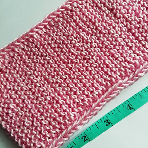 Exfoliating Knitted Back Scrubber Handles Two Sides Body Shower Deep Cleans Skin Massages Invigorating Blood Circulation Men Women One Size Japanese Bath Wash Scrub Cloth (Pink)