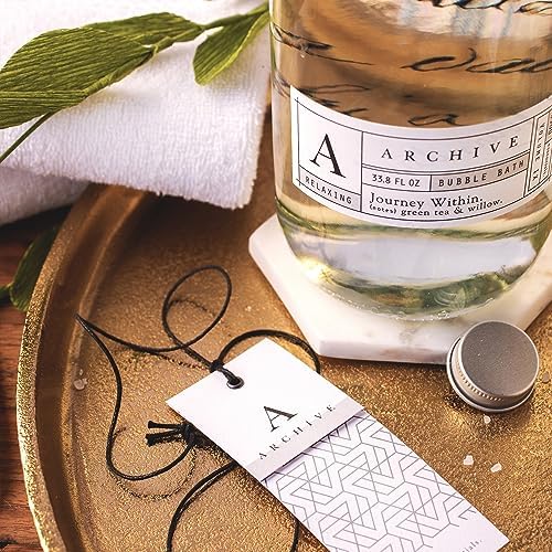 Archive Journey Within Bubble Bath for Adults, 33.8 fl. oz. – Green Tea & Willow Fragrance – Blend of Natural Oils, Refine Bath Bubbles for Women or Men, Adult Bubble Bath