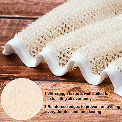 Tatuo 15 Packs Exfoliating Face Body Wash Cloths Towel Two Side Soft Weave Bath Cloth Exfoliating Scrubbing Massage Bath Towel for Women and Man(White Edge)
