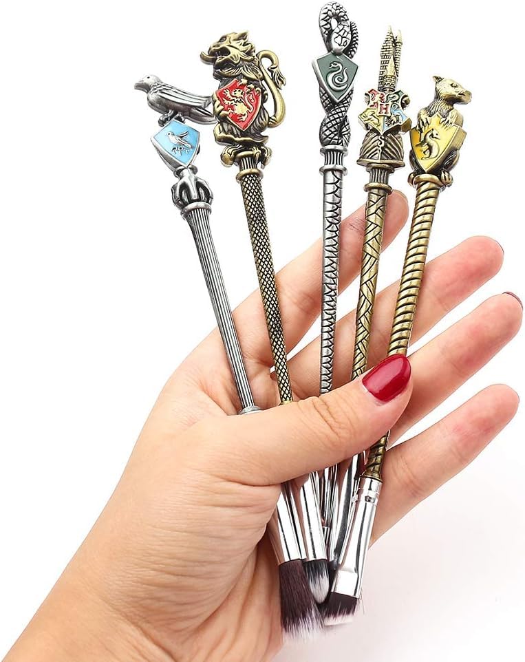 Pottter Makeup Brushes Harrry Gifts Comb Mirror with Gift Box for Eyeshadow Eyebrows Eyeliner Lips Concealer Contouring Highlighter Blending Wizard Wand Makeup Brushes Set