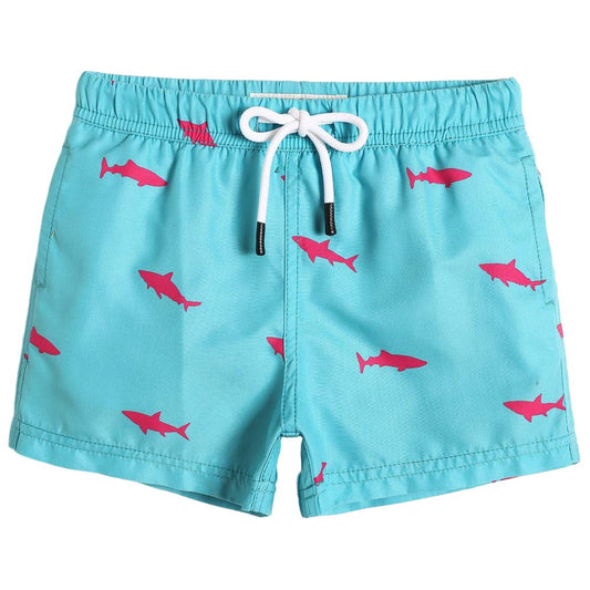 maamgic Boys Swim Trunks Toddler Swim Shorts Little Boys Bathing Suit Swimsuit Toddler Boy Swimwear,Shark Skyblue,2 T