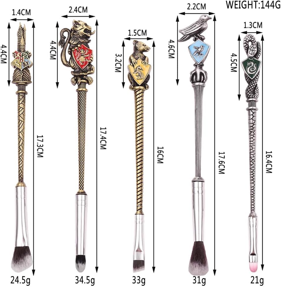 Pottter Makeup Brushes Harrry Gifts Comb Mirror with Gift Box for Eyeshadow Eyebrows Eyeliner Lips Concealer Contouring Highlighter Blending Wizard Wand Makeup Brushes Set