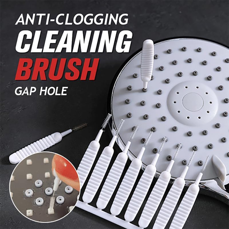 Gap Hole Anti-Clogging Cleaning Brush, 2024 Upgrade Shower Head Brush Shower Head Cleaning Brush Shower Head Cleaner Tool Multifunctional Shower Head Cleaning Brushes for Household Bathroom