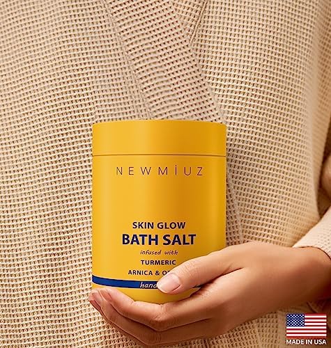 Natural Detox Bath Salt Soak Magnesium Epsom Salt Vitamin C Moisturize Skin Turmeric Orange Arnica Essential Oil Relaxation Stress Relief Gift Women
