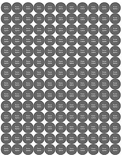 Eucalyptus Essential Oil Bottle Cap Stickers for doTERRA or Young Living (154 Stickers per Sheet) (5 Sheets)
