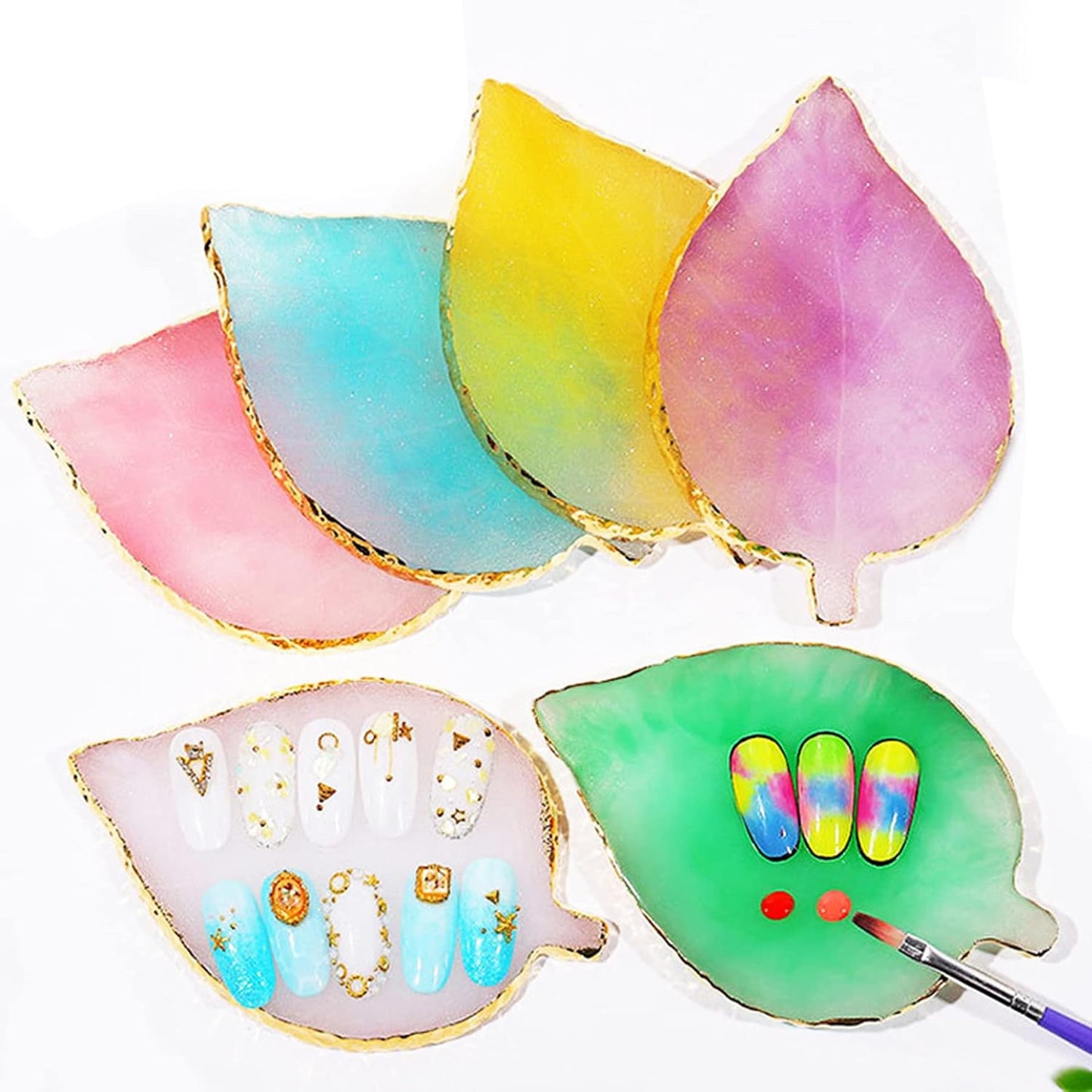 1 Piece Nail Art Palette Nail Polish Palette Mixing Palette Makeup Plate Nail Plates for Nail Art Nail Tip Holder Nail Art Display