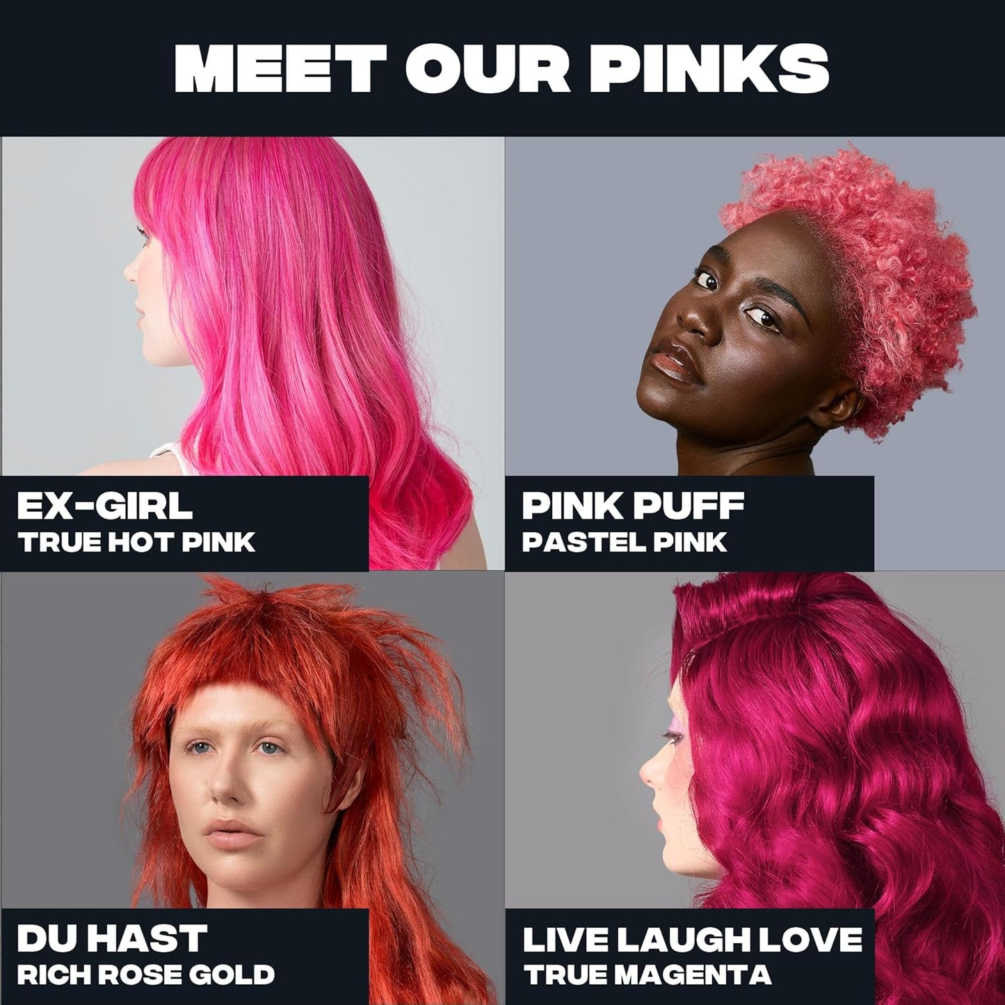 Good Dye Young Semi Permanent Hair Dye Du Hast Pink - UV Protective Temporary Hair Color, Conditioning Pink Hair Dye, PPD Free, Lasts 15-24+ Washes, Vegan & Cruelty-Free
