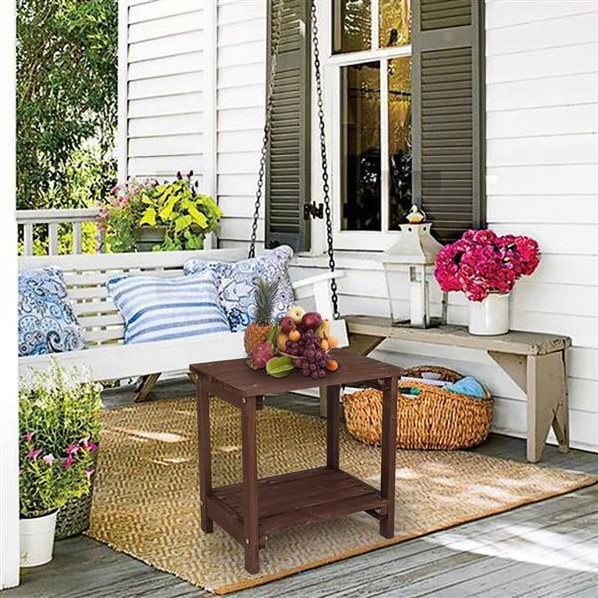 Rectangular Wood Side Table, Sturdy, Versatile for Bedroom, Living Room & Office , Light Brown